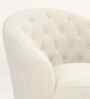 Irasema Velvet FabricBarrel Chair In Beige Colour