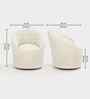 Irasema Velvet FabricBarrel Chair In Beige Colour