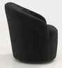 Irasema Velvet Fabric Barrel Chair In Black Colour