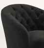 Irasema Velvet Fabric Barrel Chair In Black Colour