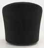 Irasema Velvet Fabric Barrel Chair In Black Colour