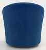 Irasema Velvet Fabric Barrel Chair In Blue Colour