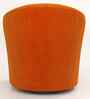 Irasema Velvet Fabric Barrel Chair In Orange Colour