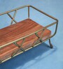Ireha Homes Harvest Glow Metal Fruit Basket with Acacia Wood