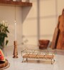 Ireha Homes Harvest Glow Metal Fruit Basket with Acacia Wood