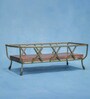 Ireha Homes Harvest Glow Metal Fruit Basket with Acacia Wood
