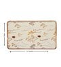 White & Brown Acacia Wood  Serving Tray