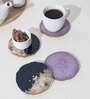 Purple Acacia Wood (Set of 4) Resin Coasters
