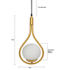 Irene Gold Metal Hanging Light