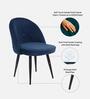 Iris Fabric Dining Chair In Blue Colour