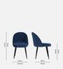 Iris Fabric Dining Chair In Blue Colour