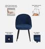 Iris Fabric Dining Chair In Blue Colour
