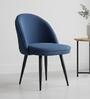 Iris Fabric Dining Chair In Blue Colour