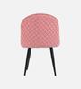 Iris Fabric Dining Chair In Pink Colour
