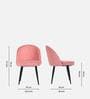 Iris Fabric Dining Chair In Pink Colour