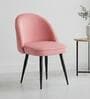 Iris Fabric Dining Chair In Pink Colour