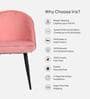 Iris Fabric Dining Chair In Pink Colour