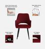 Iris Fabric Dining Chair In wine Colour