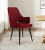 Iris Fabric Dining Chair In wine Colour