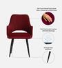 Iris Fabric Dining Chair In wine Colour