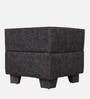 Iris Ottoman Set Of 2 In Jute Black Colour