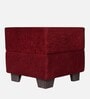 Iris Ottoman Set Of 2 In Maroon Colour