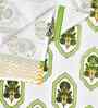 Irish Green Madhuban Floral Waffle Cotton 250 GSM Bath & Hand Towel Set