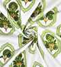 Irish Green Madhuban Floral Waffle Cotton 250 GSM Bath & Hand Towel Set