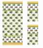 Irish Green Madhuban Floral Waffle Cotton 250 GSM Bath & Hand Towel Set