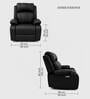Irish Leatherette  Motorised 1 Seater Recliner  in Black Color