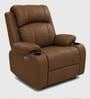 Irish Leatherette  Motorised 1 Seater Recliner In Chestnut Color