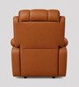 Irish Leatherette Motorised 1 Seater Recliner with USB Port in Tan Orange Color