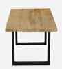 Rusty Solid Wood Dining Table in Oak Finish