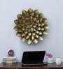 Iron Aster Flower Gold Metal Wall Art