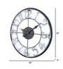 Iron Black & Silver Numeric Wall Clock