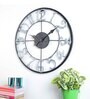 Iron Black & Silver Numeric Wall Clock