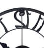 Iron Black & Silver Numeric Wall Clock