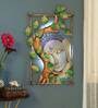 Iron Buddha Wall Art With LED In Multicolour