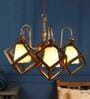 Black PVC & Glass Shaded Chandelier