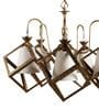Black PVC & Glass Shaded Chandelier