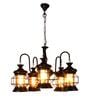 Soomin Black Glass Shaded Chandelier