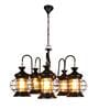 Fashionable Black Glass Shaded Chandelier