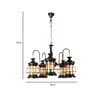 Soomin Black Glass Shaded Chandelier