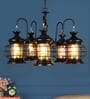 Fashionable Black Glass Shaded Chandelier