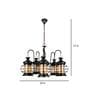 Fashionable Black Glass Shaded Chandelier