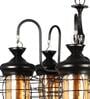 Fashionable Black Glass Shaded Chandelier
