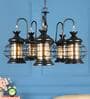 Fashionable Black Glass Shaded Chandelier
