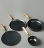 Iron Cookware Set Pre-Seasoned 4-Piece Combo Tawa (25.4 cm), Fry Pan (25.4 cm/1.5L), Tawa (26.3 cm), Tadka Pan (12.7 cm)