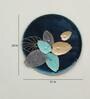 Multicolour Leaf Circle Wall Panel Metal Wall Art