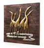 Iron Flamingo Multicolour Animals and Birds Wall Art
